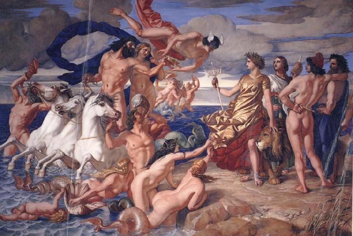 William Dyce Neptune Resigning to Britannia the Empire of the sea Germany oil painting art